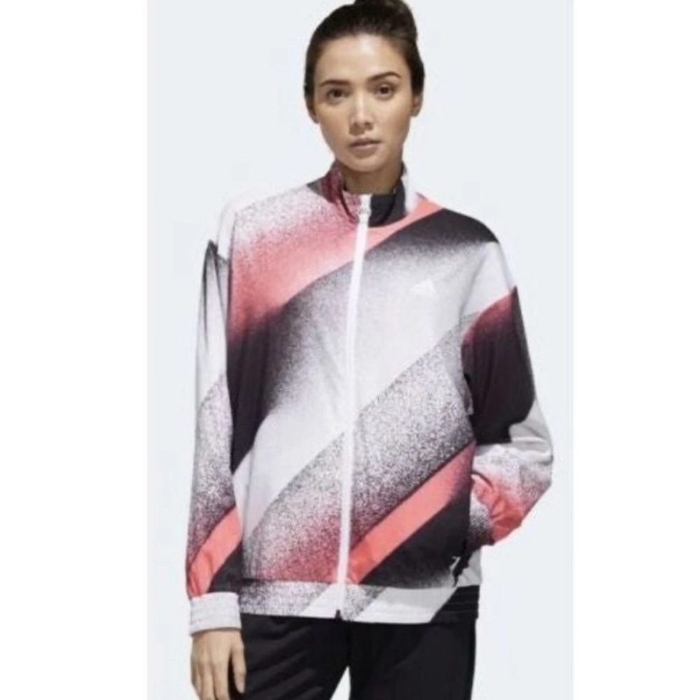 Adidas Jacket Black and White Dynamic Design